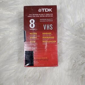 TDK Blank Sealed 8 Hours Superior Quality VHS Tapes Pack of 3